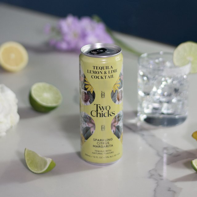 Two Chicks Canned Cocktails, Sparkling RTD, ready to drink cocktails - Sparkling Citrus Margarita
