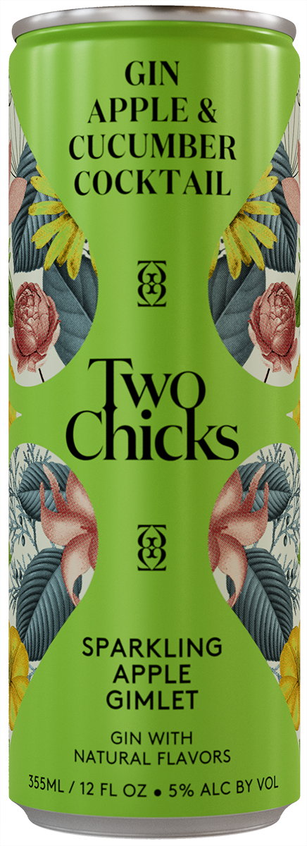 two chicks gin gimlet can