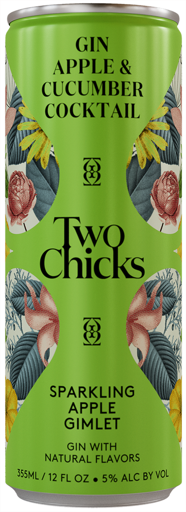 two chicks gin gimlet can