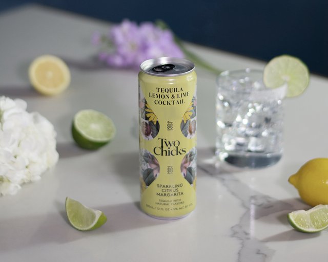 Two Chicks Canned Cocktails, Sparkling RTD, ready to drink cocktails - Sparkling Citrus Margarita